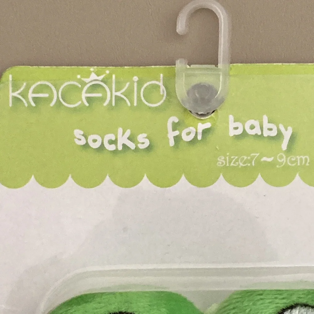 Kacakid Frog Socks for Baby Size 7-9cm Green